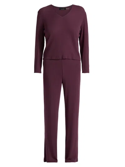 Natori Women's Rib Essentials Pajamas In Purple