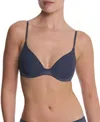 Natori Soft Focus Comfort Convertible Demi T-shirt Bra In Blue