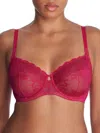 Natori Women's Statement Lace Side Support Bra In Raspberry Cafe