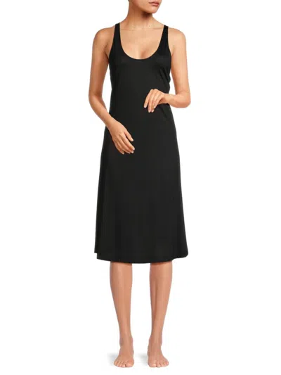 Natori Women's Supima Cotton Blend Midi A-line Dress In Black