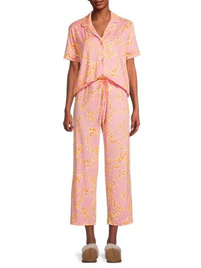 Natori Women's Two-piece Floral Stretch Pajama Set