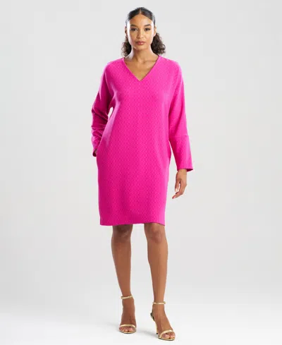 Natori Women's V-neck Long-sleeve Dress In Pink