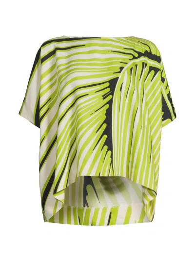 Natori Women's Yoshinoki Printed Cotton & Silk Caftan Top In Pattern