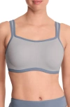 Natori Yogi Convertible Sports Bra In Mink/country Blue
