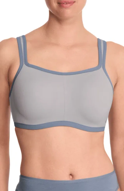 Natori Yogi Convertible Sports Bra In Mink/country Blue