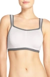 Natori Yogi Convertible Sports Bra In White/grey