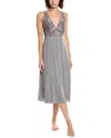 Natori Zen Floral Gown In Gray