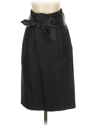 Pre-owned Natorious Silk Skirt In Black