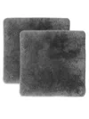 Natural 2-piece Shearling Chair Pads Set In Grey