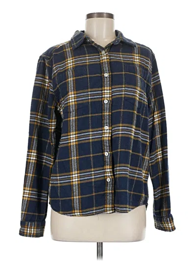 Pre-owned Natural By Known Supply Long Sleeve Button Down Shirt In Blue