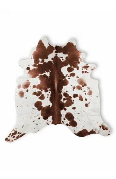 Natural Genuine Cowhide Rug In Brown