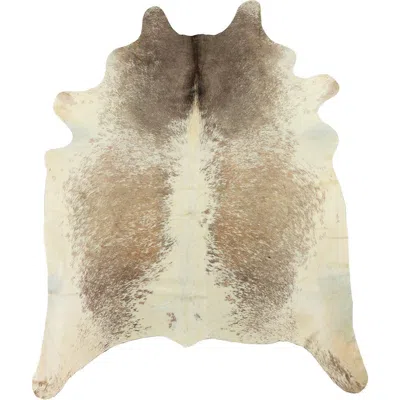 Natural Genuine Cowhide Rug In S P Tan/white