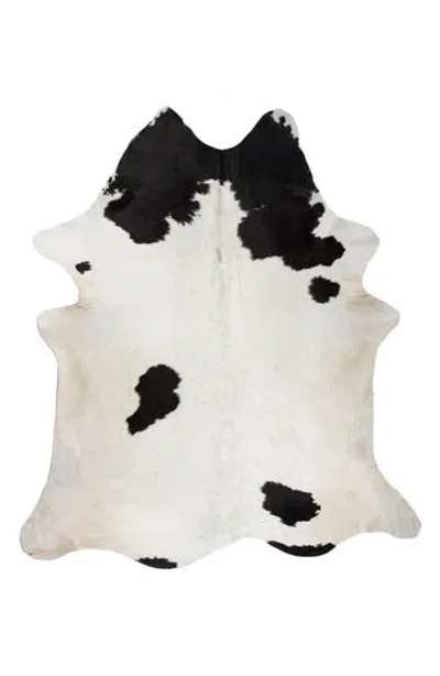 Natural Genuine Cowhide Rug In White