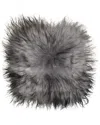 Natural Group Icelandic Sheepskin Square Chair Pad In Silver