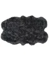 Natural Group Gordon Machine Washable Quattro Faux Fur Rug In Grey