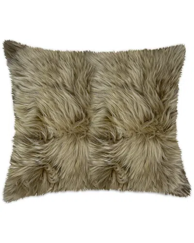 Natural Group Natural New Zealand Sheepskin 18x18in Pillow In Pattern