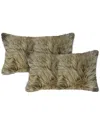 Natural Group Natural Pack Of 2 New Zealand Sheepskin 12x20in Pillows