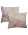 Natural Group Natural Pack Of 2 New Zealand Sheepskin 18x18in Pillows