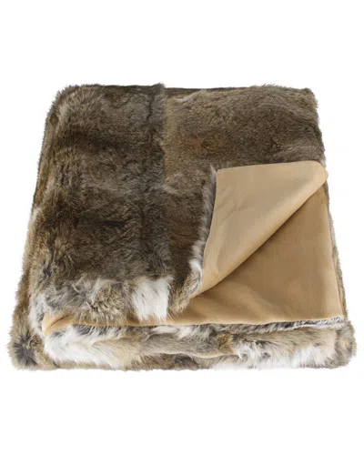 Natural Group Natural Rabbit 50x60in Throw Blanket In Brown
