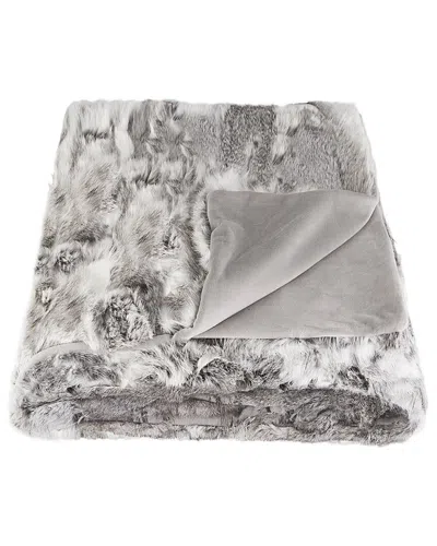 Natural Group Natural Rabbit 50x60in Throw Blanket In Gray