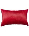 Natural Group Natural Torino Cowhide 12x20in Pillow In Red