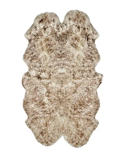 Natural Group New Zealand Quattro Sheepskin Rug In Brown