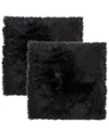 Natural Group Pack Of 2 New Zealand Sheepskin Chair Seat Pad In Black