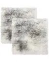 Natural Group Pack Of 2 New Zealand Sheepskin Chair Seat Pad In Grey