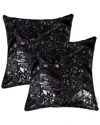 Natural Group Pack Of 2 Torino Chevron Pillow In Black