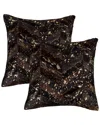 Natural Group Pack Of 2 Torino Chevron Pillow In Brown