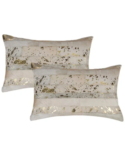 Natural Group Pack Of 2 Torino Madrid Pillow In Gray