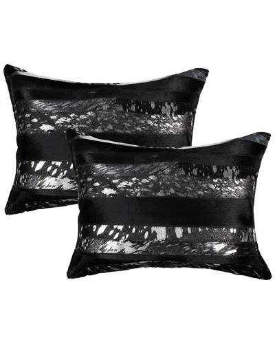 Natural Group Pack Of 2 Torino Madrid Pillow In Black