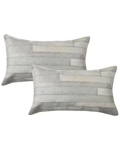 Natural Group Pack Of 2 Torino Madrid Pillow In Grey