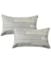 Natural Group Pack Of 2 Torino Madrid Pillow In Grey