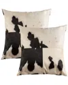Natural Group Pack Of 2 Torino Quattro Pillow In Black
