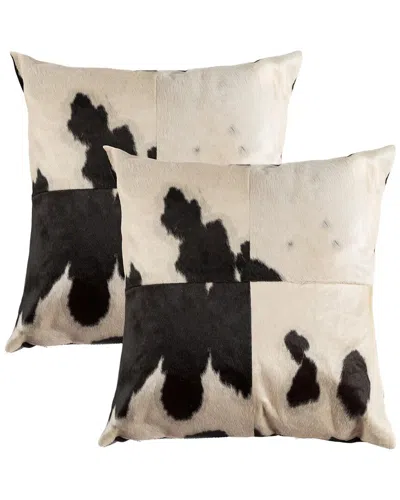 Natural Group Pack Of 2 Torino Quattro Pillow In Black