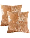 Natural Group Pack Of 2 Torino Quattro Pillow In Brown