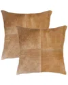 Natural Group Pack Of 2 Torino Quattro Pillow In Brown