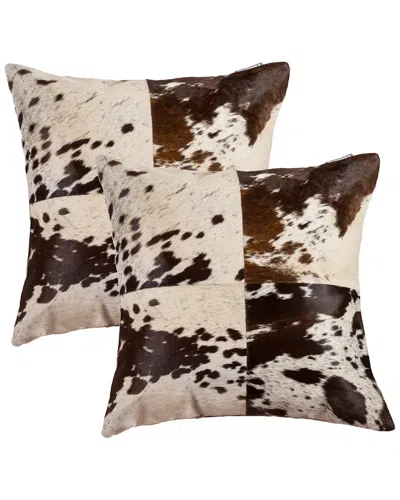 Natural Group Pack Of 2 Torino Quattro Pillow In Brown