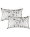 Natural Group Pack Of 2 Torino Scotland Cowhide Pillow In Grey