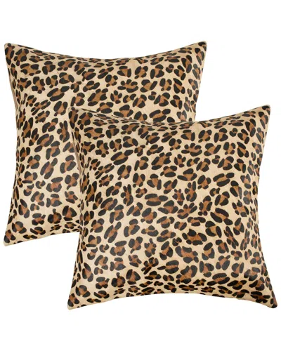 Natural Group Pack Of 2 Torino Togo Cowhide Pillow