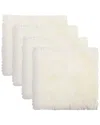 Natural Group Pack Of 4 New Zealand Sheepskin Chair Seat Pad