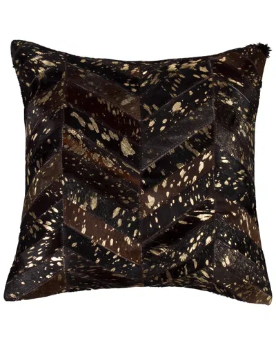 Natural Group Torino Chevron Pillow In Black