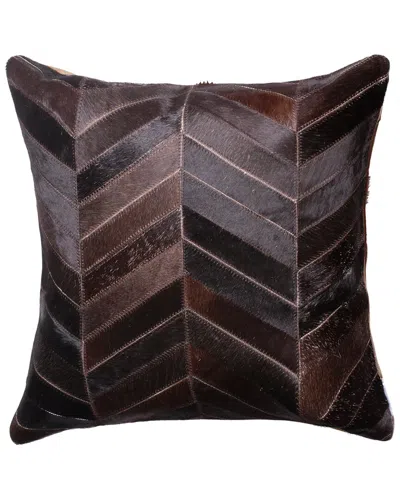 Natural Group Torino Chevron Pillow In Brown