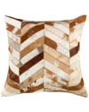 Natural Group Torino Chevron Pillow In Brown