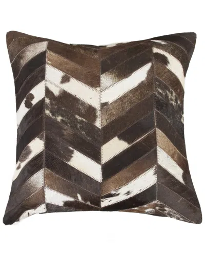 Natural Group Torino Chevron Pillow In Brown