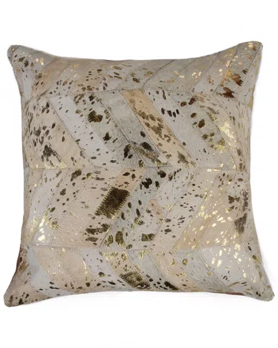 Natural Group Torino Chevron Pillow In Gold