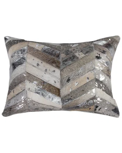 Natural Group Torino Chevron Pillow In Grey