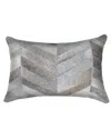 Natural Group Torino Chevron Pillow In Grey