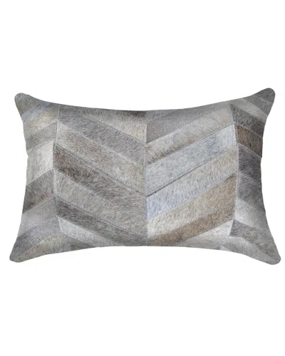 Natural Group Torino Chevron Pillow In Grey